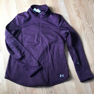 Under Armour maroon 3/4 zip